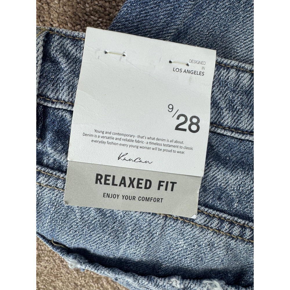 KanCan Relaxed Fit Distressed High Rise Jeans Medium Wash Size 9/28 NEW - Picture 7 of 16